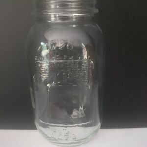 Mason Canning Jar Liberty Bell Bicentennial 1776 1976 Quart Clear Vintage Nice